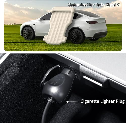 Miniatura 4 de Colchón de aire compatible con Tesla Modelo Y 2024 2023 2022 2021 2020 con bomba de aire eléctrica y almohadilla para dormir reposacabezas para