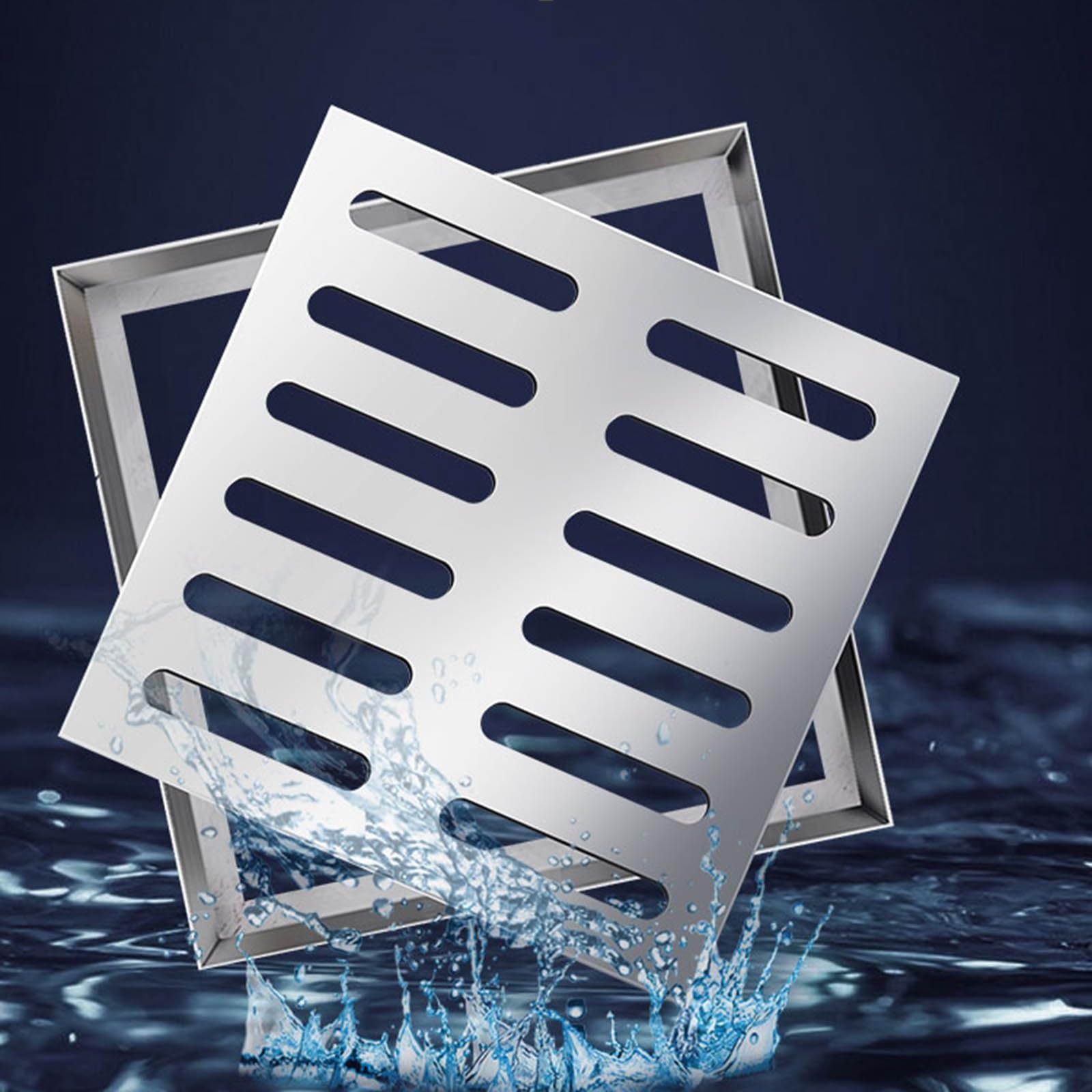 GJMSSMY Stainless Steel Outdoor Drainage Grate, Manhole Cover for Shower, Sump, Driveway, Sidewalk, Concrete, Garden - 50x50x3cm, & Rust-Resistant