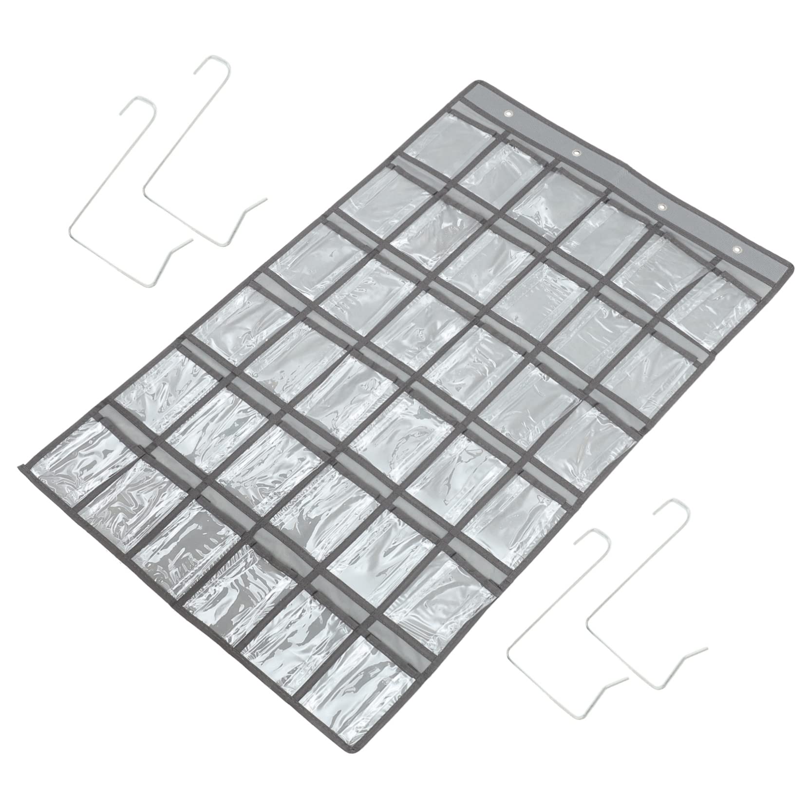 SEWACC Classroom Mobile Phone Organizer Transparent Jewelry Storage Bag for Cell Phones Simple Card Holder Sturdy Non Woven with Hanging Rings for Meetings and Classrooms