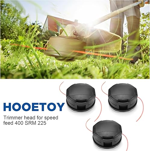 Miniatura 4 de Paquete de 3 cabezales de recortadora de hilo para Echo Speed Feed 400 SRM225 SRM 2120 SRM-230 SRM-210 SRM2100 Echo Weed Eater PAS210 PAS211 PAS225