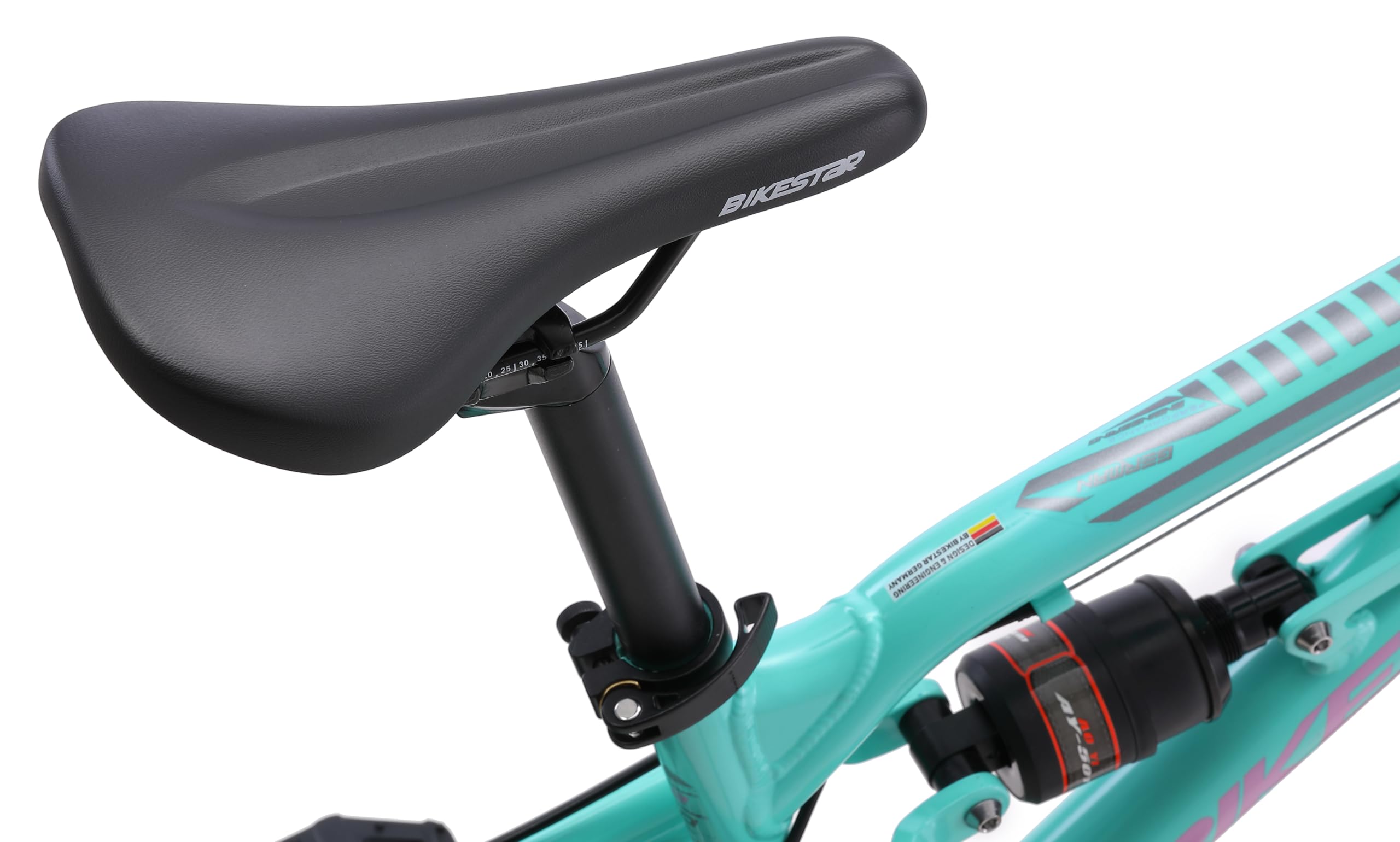 BIKESTAR VTT Vélo Tout Terrain Tout Suspendu pour Enfants de 6 Ans | Bicyclette 20 Pouces 7 Vitesses Shimano, Freins Disque