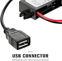 Vista 5 de Weewooday 12 V a 5 V convertidor DC módulo buck adaptador de alimentación USB convertidor de alimentación para coche regulador (1 pieza)