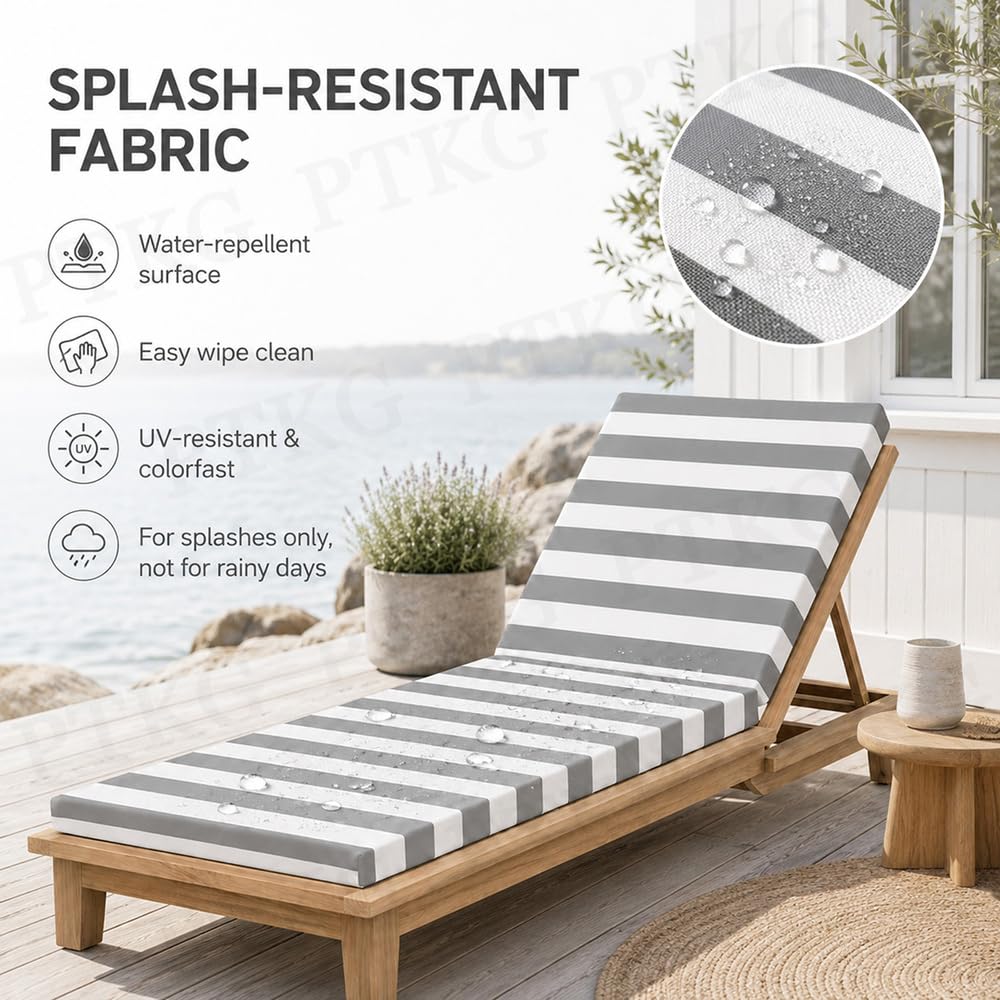 Coussin de Transat Exterieur Confortable Matelas pour Transat