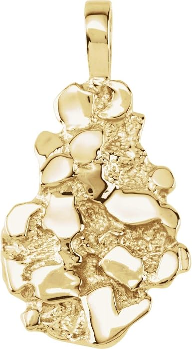 14k Yellow Gold Nugget Pendant 