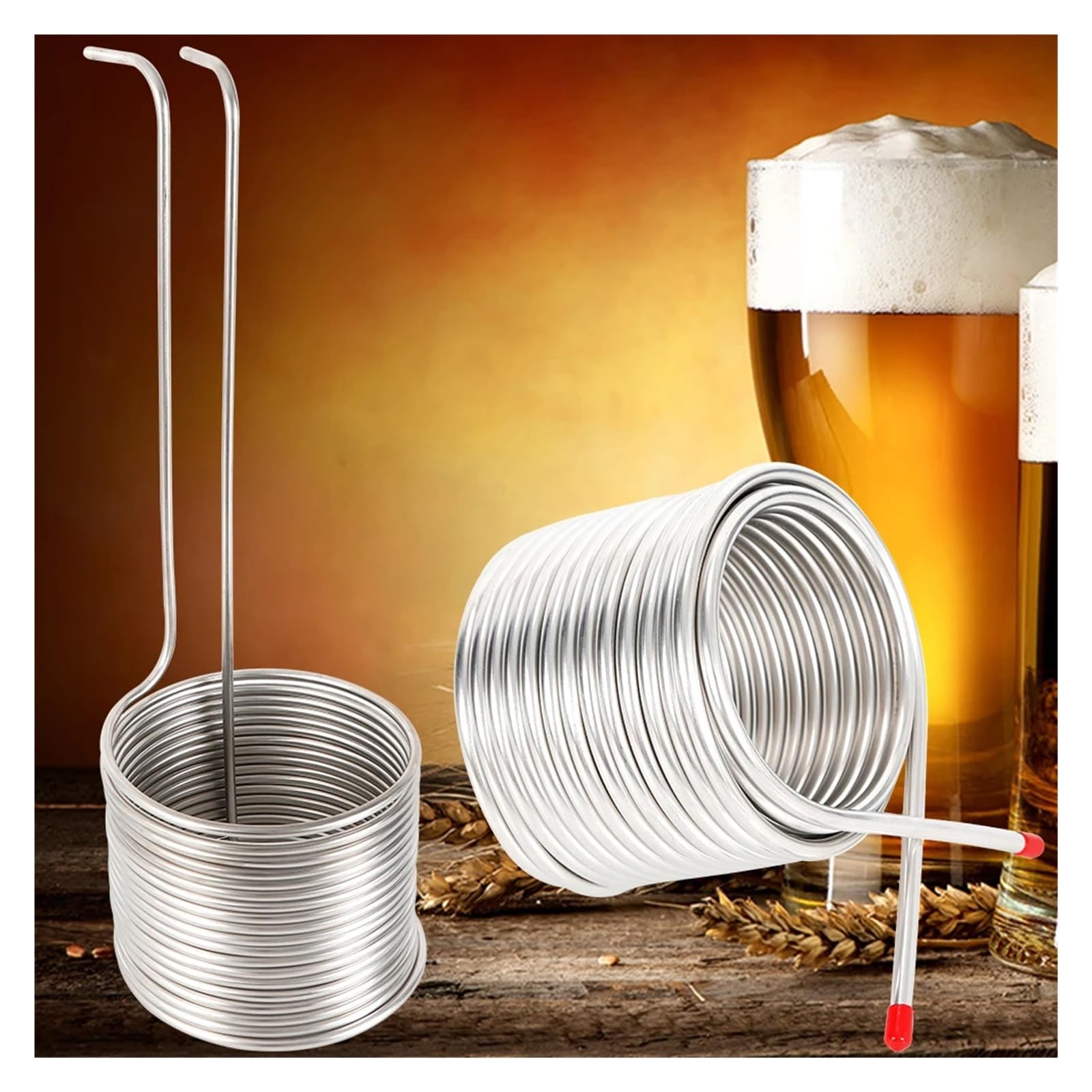 Enfriador de Mosto de Cerveza de Acero Inoxidable 304: serpentín de enfriamiento de Cerveza de enfriamiento eficiente Uso Multifuncional