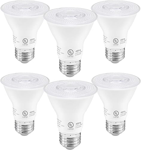 PAR20 Bombillas LED con certificación UL, bombilla regulable, foco de 7 vatios (equivalente a 60 W), base E26, bombillas reflectoras blanco luz