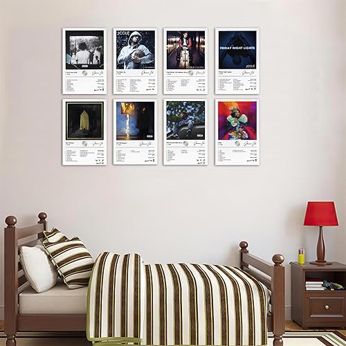 Miniatura 2 de Motlwat J.Cole - Póster de álbum de música en lienzo para pared, juego de 8 para decoración de habitación, estética, decoración de sala de música,