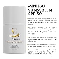 Vista 2 de Elixir by Cocó March Broad Spectrum Mineral Sunscreen SPF 50 Sun Protection, Water-Resistant-80 min, Hydrates and Enhances Skin, Adults and