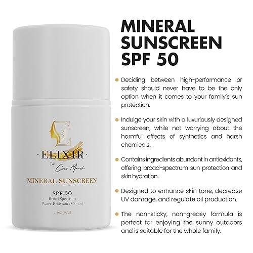 Miniatura 2 de Coco March - Protector solar mineral de amplio espectro SPF 50, resistente al agua, 80 minutos, hidrata y mejora la piel, adultos y niños, 2.1 oz