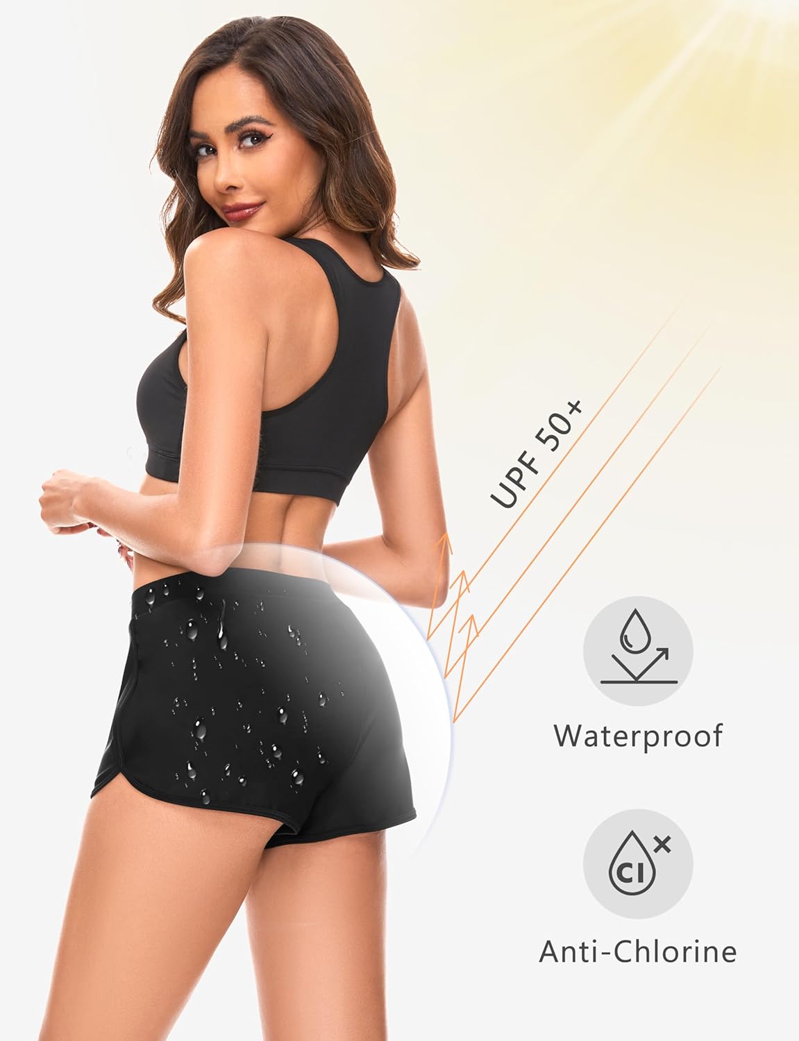 Period Swimwear Shorts Leakproof Menstrual Swim Bathing Suit Built in Bikini Bottom Waterproof UV 50 Teens Girl Women - Image 4