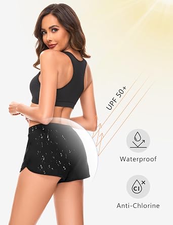 Period Swimwear Shorts Leakproof Menstrual Swim Bathing Suit Built in Bikini Bottom Waterproof UV 50 Teens Girl Women