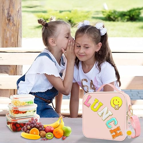 Miniatura 3 de Lonchera aislada para niñas, lonchera preparatoria para niñas adolescentes, bonita bolsa de almuerzo para niñas para niños, bolsa enfriadora grande