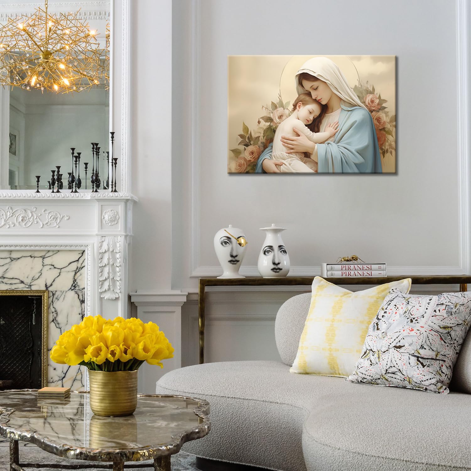 Amazon.co.jp: GLOKAKA 聖母マリアとキリスト イエス ウォール