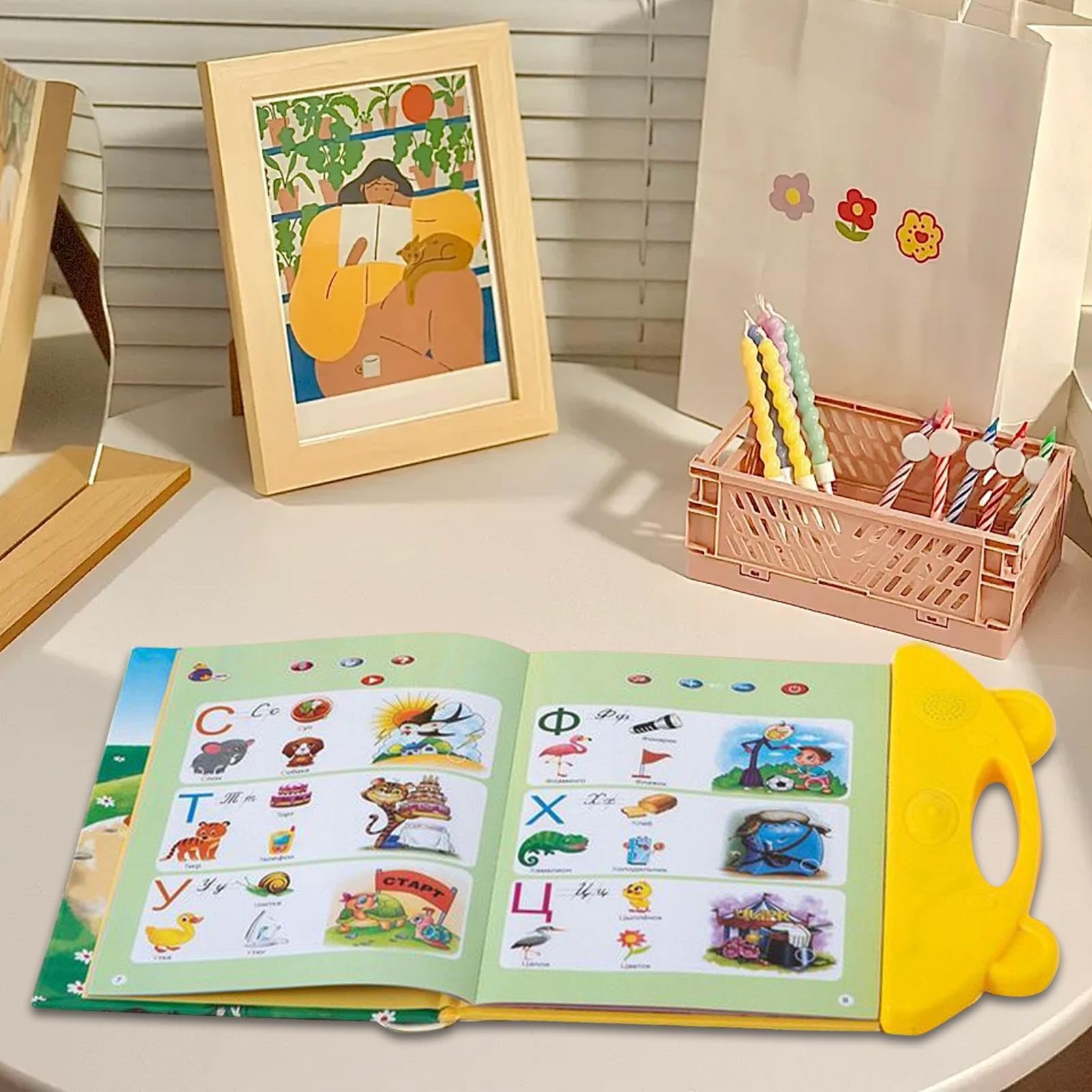 Libro Parlante Russo Per Bambini, Libro Audio Vocabolario Russo, Giocattoli Educativi per Principianti Ragazze e Ragazzi Prescolare Istruzione Domiciliare Aula Casa Appassionati di Lingue e