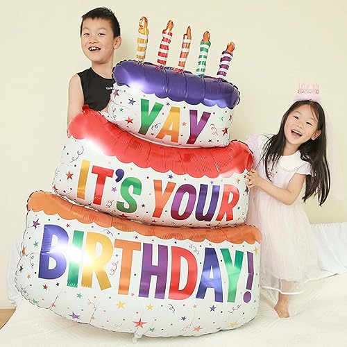 Miniatura 6 de 2 globos de cumpleaños grandes de 41 pulgadas inflados de Mylar para suministros de fiesta de cumpleaños, decoración de baby shower