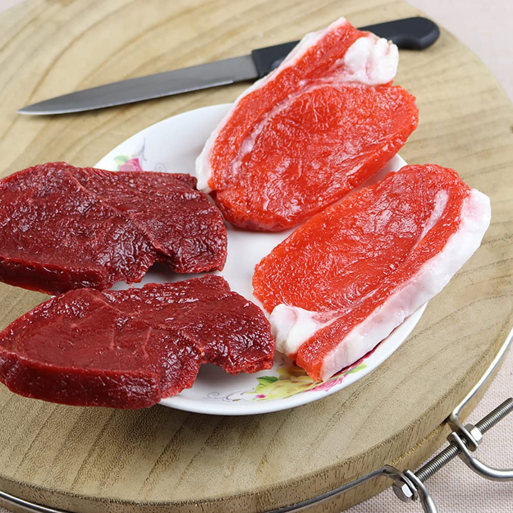 Amazon.de: DOYIFUN Knstliche Schweinefleisch Steak Rohes Rindfleisch  Lebensechtes Fleisch fr Tisch Schrank Display Kche Dekoration Restaurant  Fotografie Requisiten 2 Stck
