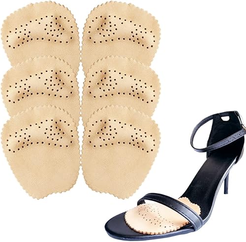 Miniatura 1 de Almohadilla de talón alto, inserciones de tacón alto de piel de cordero premium para cojines de bola de pie, almohadillas metatarsianas adhesivas,