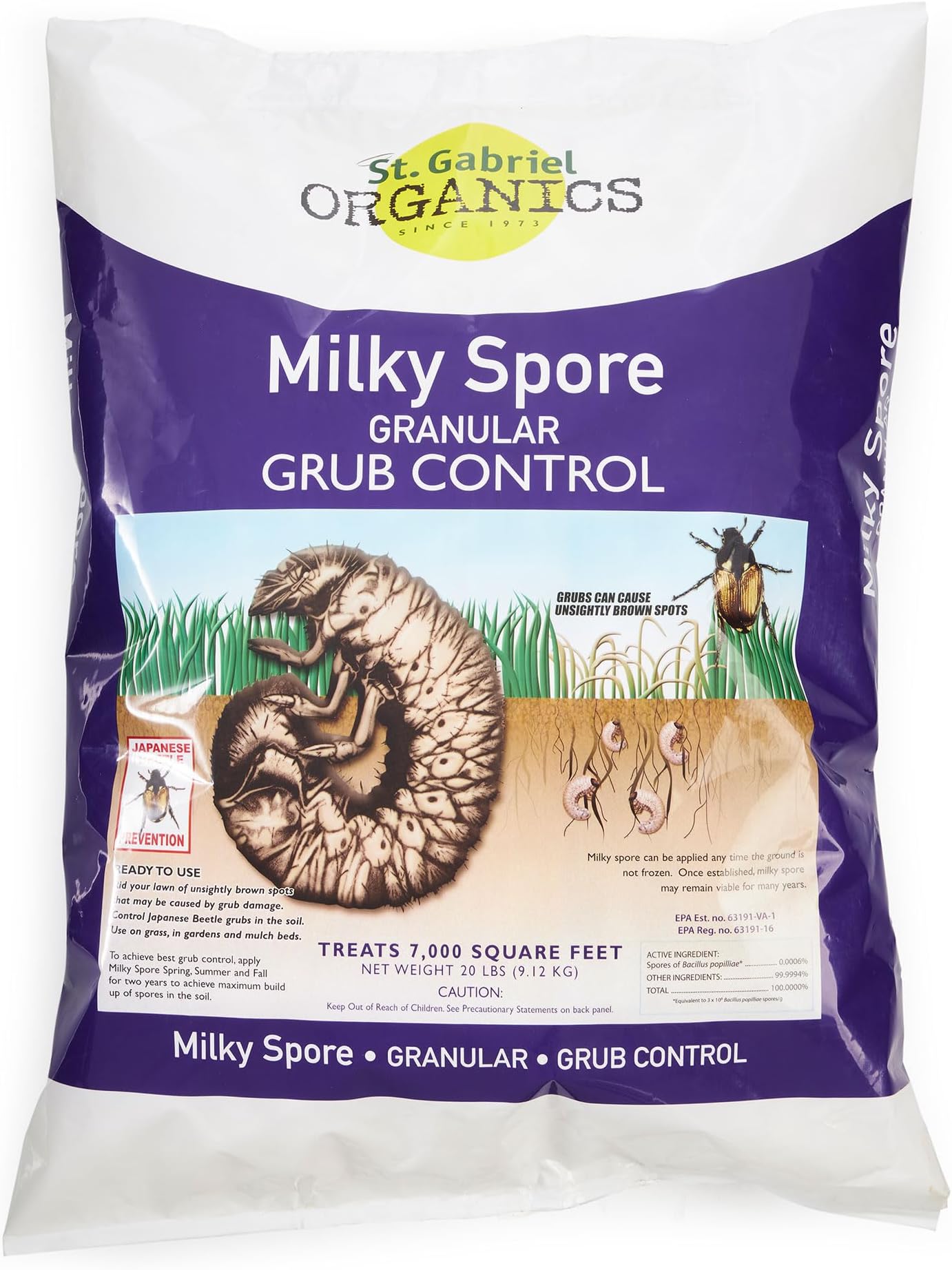 ST GABRIEL ORGANICS 80080-P Milky Spore Grub Control Mix Pest Controller