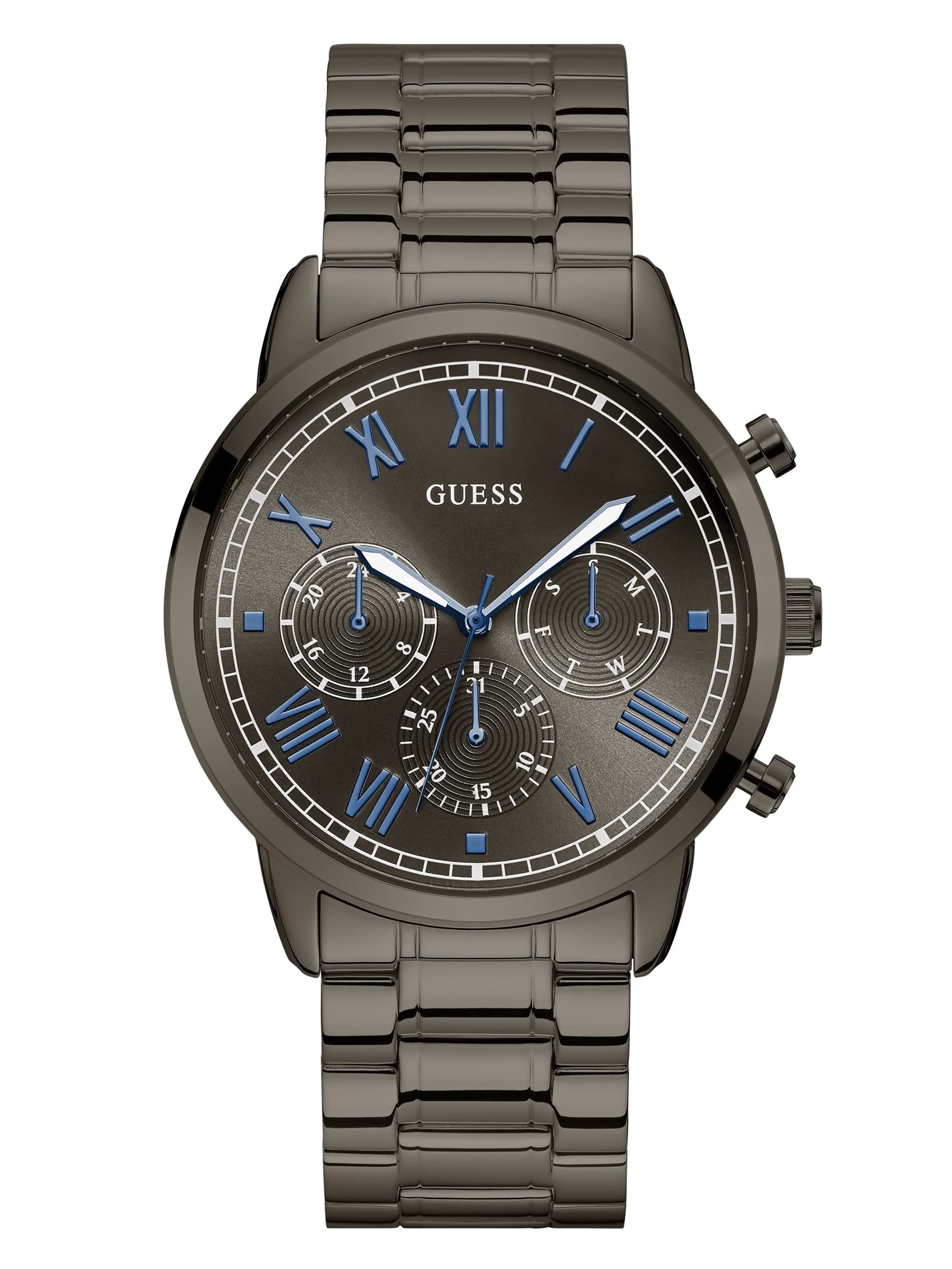 GUESS Men Grey Round Stainless Steel Dial Analog Watch-U1309G3M (B0BLQQ836C) Amazon Price History, Amazon Price Tracker