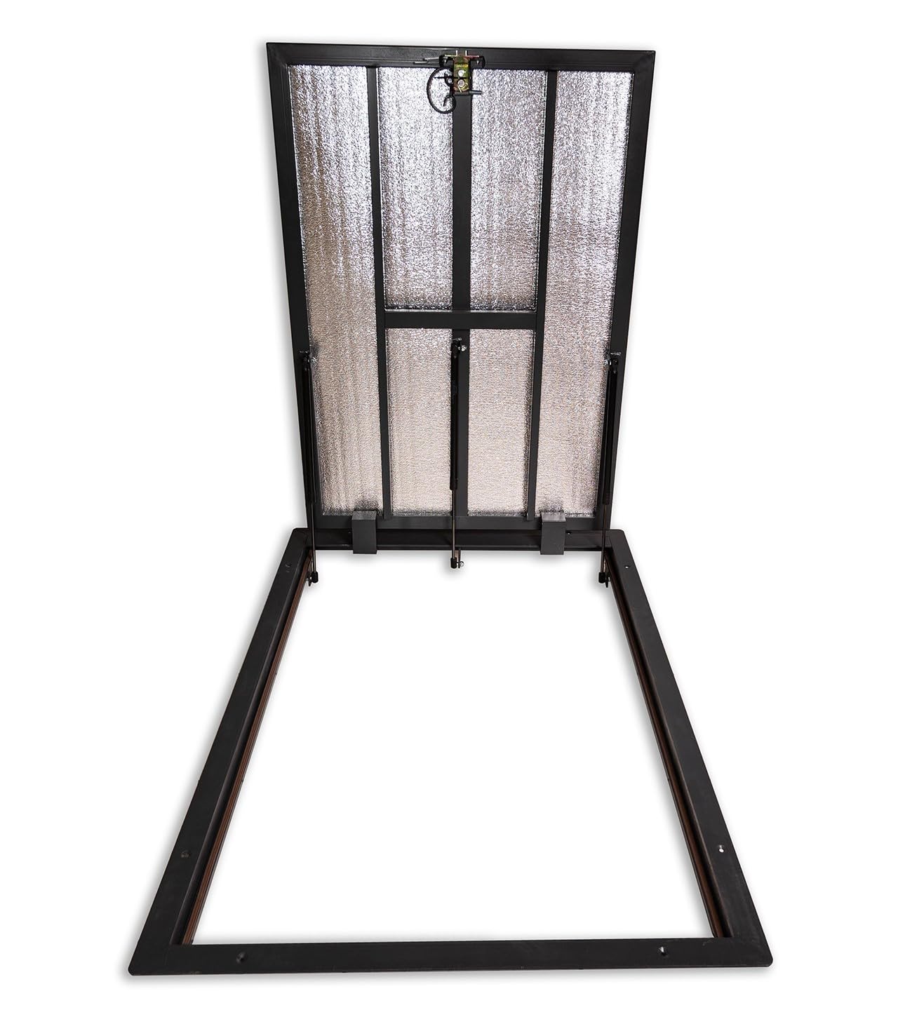 Właz Podłogowy 1000 x 900 mm - Właz do Piwnicy Rewizyjny Podłogowy - Metalowa Pokrywa z Amortyzatorem Gazowym i Uchwytem Oraz Gumową Uszczelką
