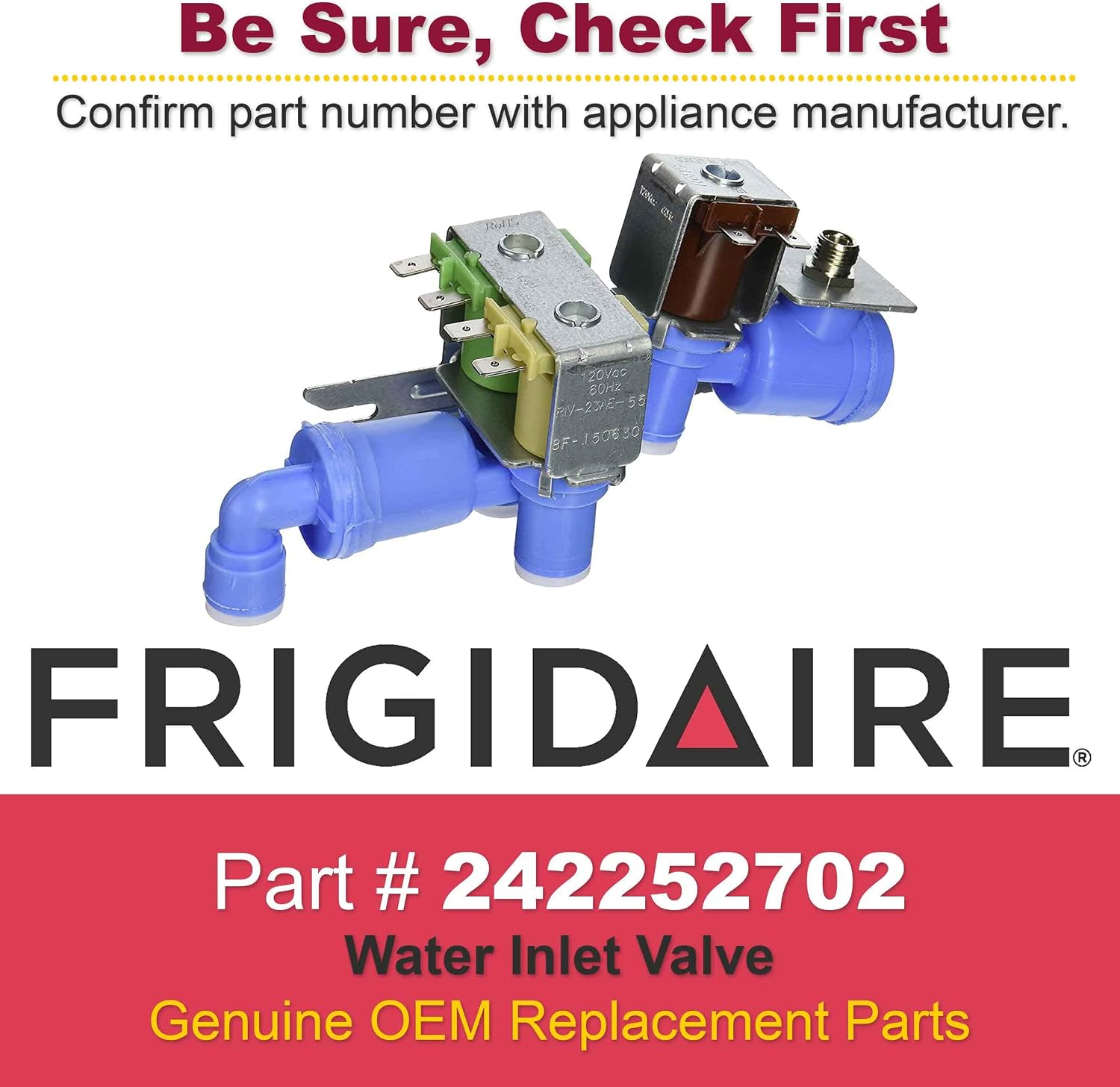 GENUINE Frigidaire 242252702 Valve