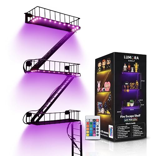 Fire Escape Shelf with Built-in LED Lights and 16 Color