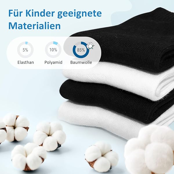 Desanlapi Lot de 12 Chaussette Enfant en Coton Garçons Filles Socquette Mixte Enfante Chaussettes Basses de sport - 3