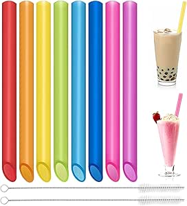 50 stuks plastic rietjes, herbruikbare roze hartvormige rietjes, 21 cm