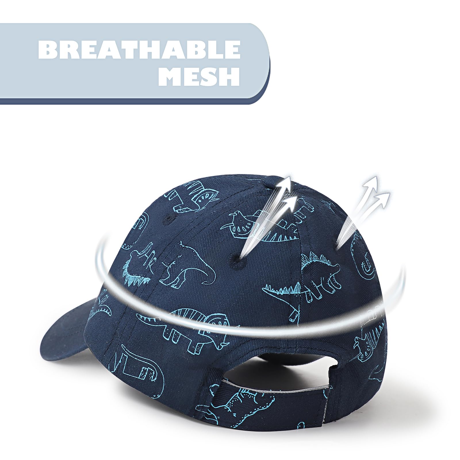 DRESHOW Niño Béisbol Gorra Bebé Sol Sombrero Lindo Dinosaurio Patterned Gorras Unisex Bebé Camionero Sombreros Infantil Niño Kid Sombreros para Niños Niñas — view 4
