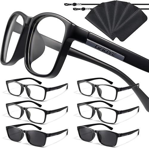 Gaoye Paquete de 6 lentes de lectura con bloqueo de luz azul para mujeres y hombres, lectores de computadora, antirreflejos, anteojos de moda (C2-6