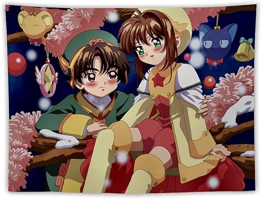 Amazon Co Jp カードキャプターさくら タペストリーアニメ インテリア おしゃれ壁掛け 部屋 ファブリック装飾品 個性ギフト 部屋 壁アート 誕生日プレゼント おしゃれ アニメ 萌え かわいい多機能 グッズ ホーム キッチン