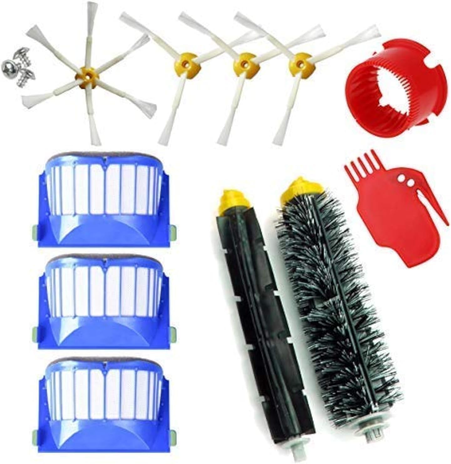 MIRTUX Kit Complet 11 Pièces Pour Roomba Série 600 – Brosses, Filtres & Accessoires Compatibles 605 à 696