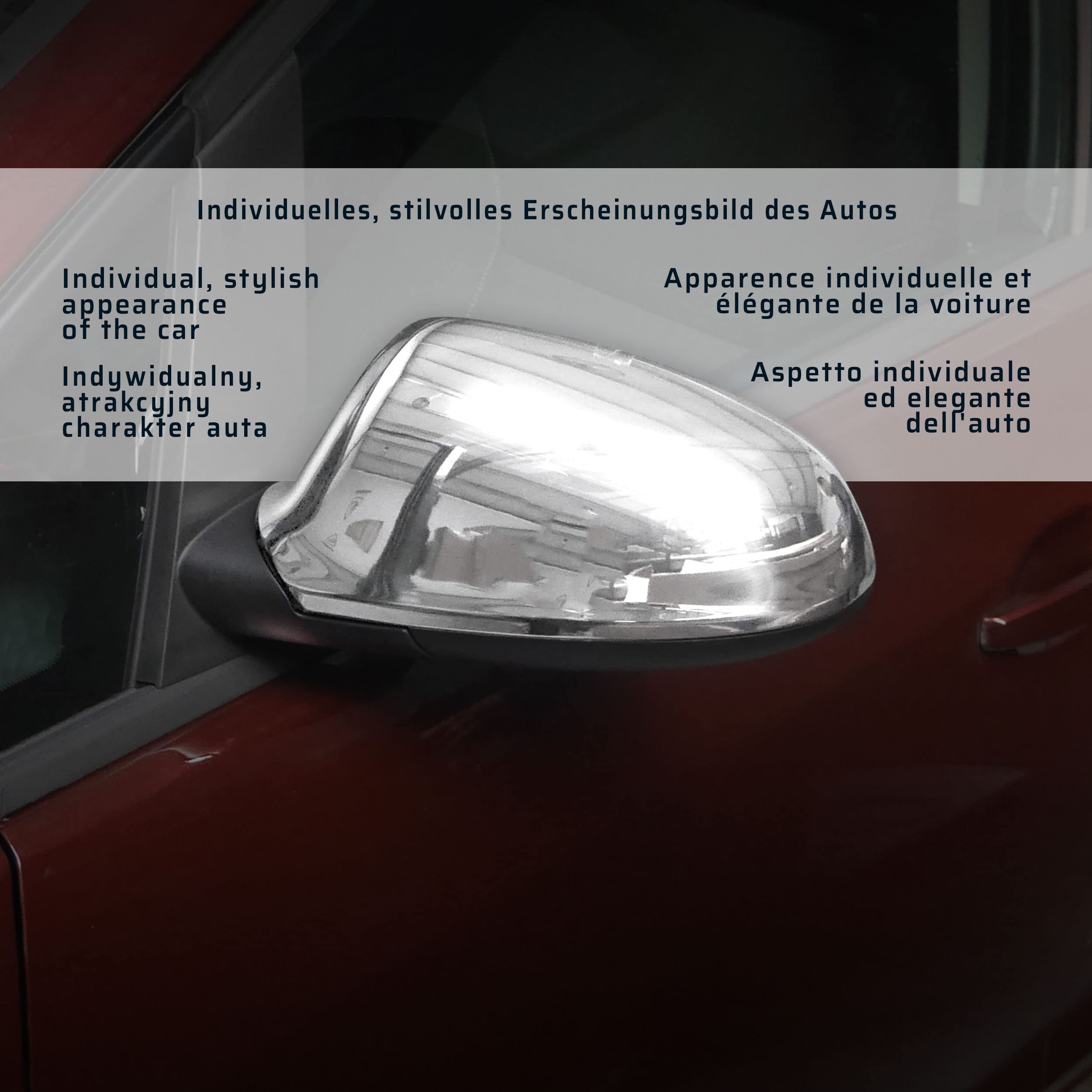 CHROMEMASTER | Nakładki na Lusterka Zewnętrzne | Kompatybilne z Opel Astra P10 Sedan 2010-2015 | Stal nierdzewna; Osłony Lusterek to Niepowtarzalny Wygląd Auta i Ochrona Przed Uszkodzeniem