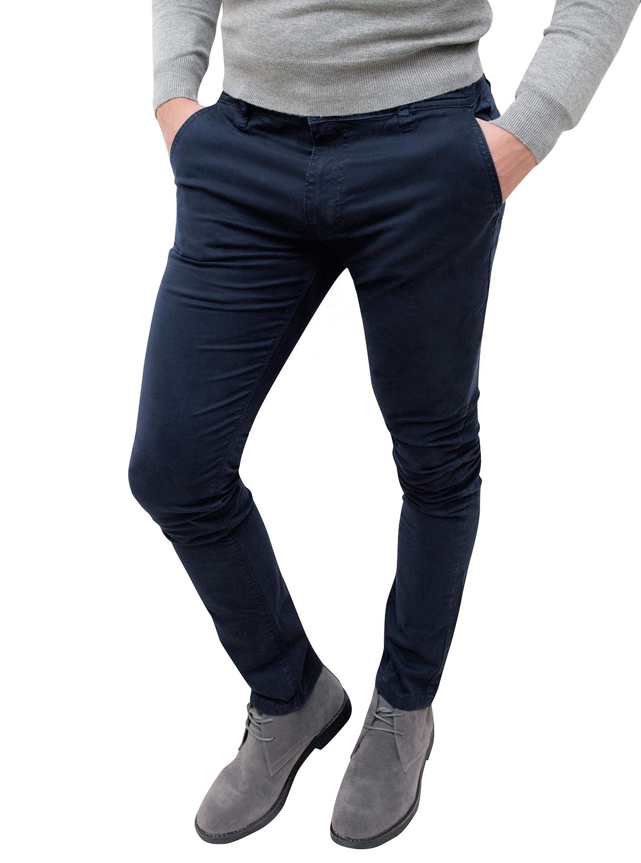 Evoga Men's Casual Winter Slim Fit Elegant Chinos Trousers