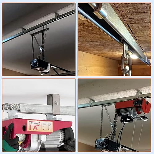 Miniatura 7 de Carrito de canal para todos los canales de puntal de 1-58 pulgadas, paquete de 2 soportes de suspensión de carril de alta resistencia, soporte