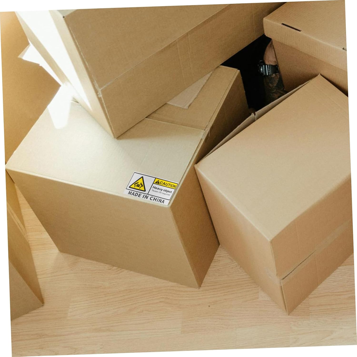 Caution Heavy Object Team Lift Required Labels 500 Sheet