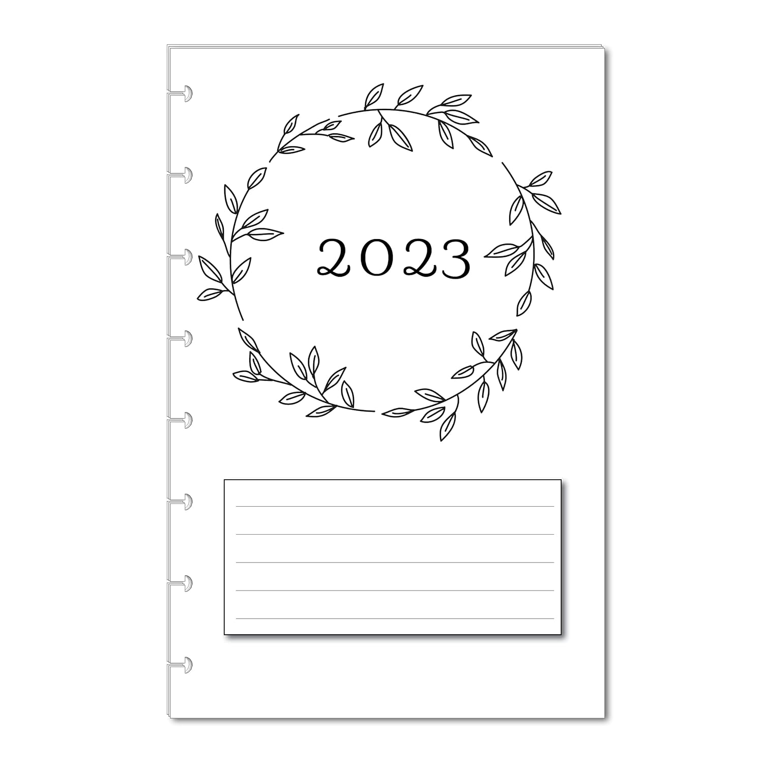 2023 Monthly Calendar Refills for 8 Disc Half Letter