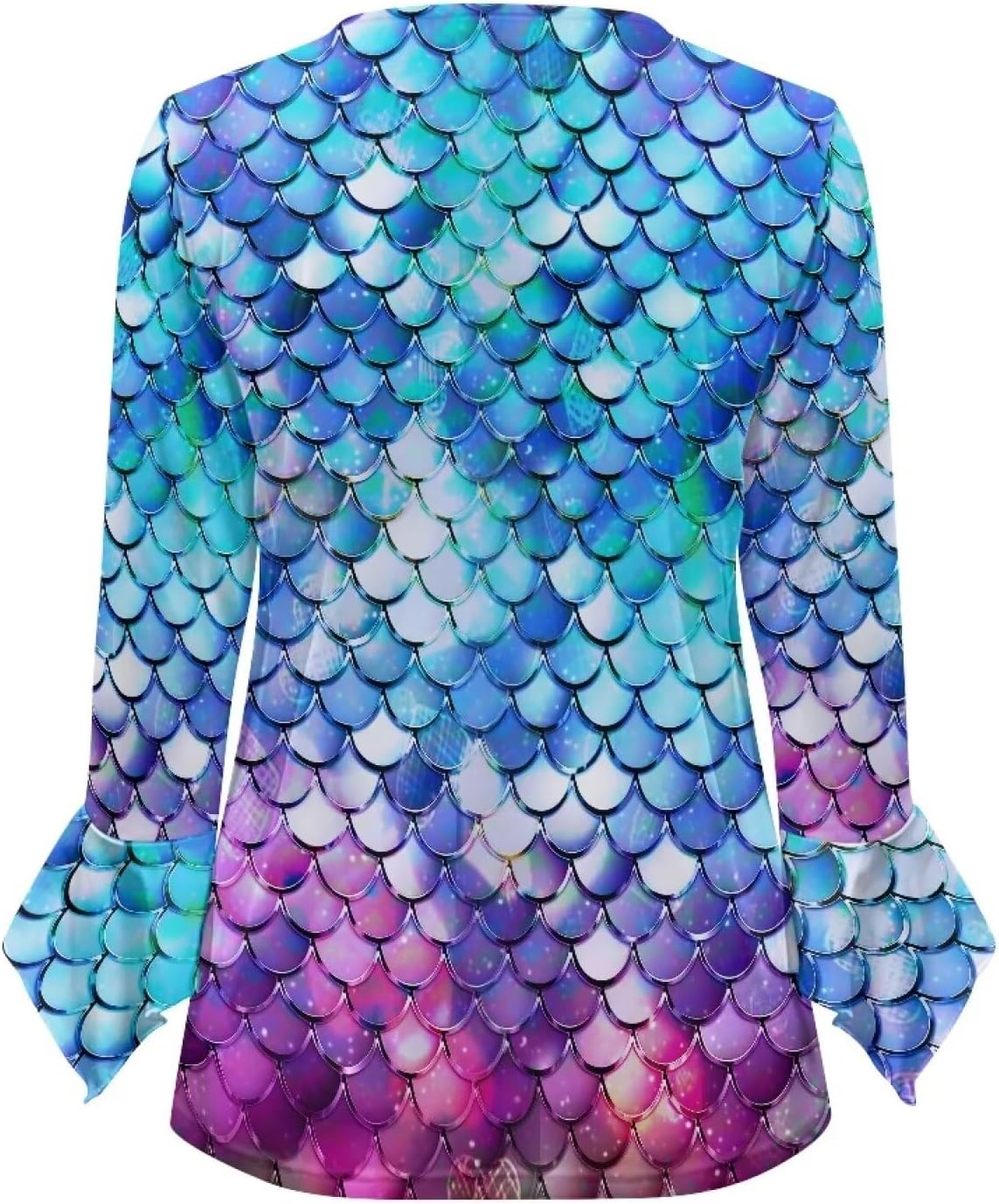 Women's Long Sleeve Button Down T-Shirt Athletic Blouse Breathable Slim Dressy Plus Size Top - Image 5