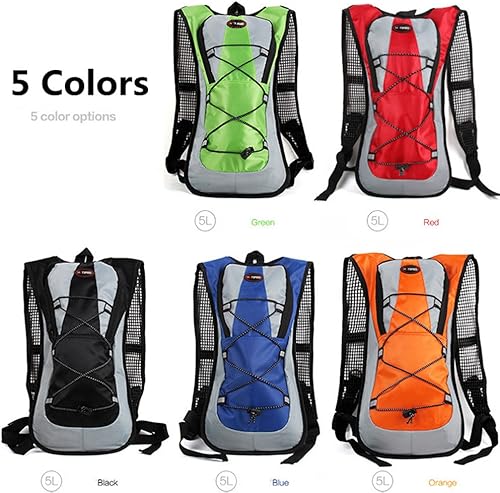 Miniatura 6 de Monvecle Mochila de agua de hidratación con bolsa de agua libre de 2 litros, perfecta para correr, ciclismo, senderismo, escalada y esquí
