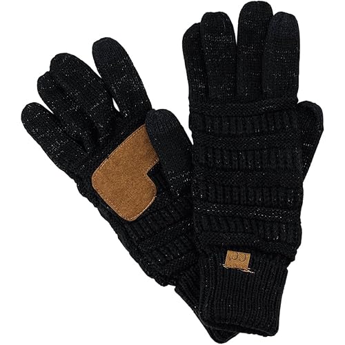 C.C Unisex Cable Knit Winter Warm Anti-Slip Touchscreen Texting Gloves