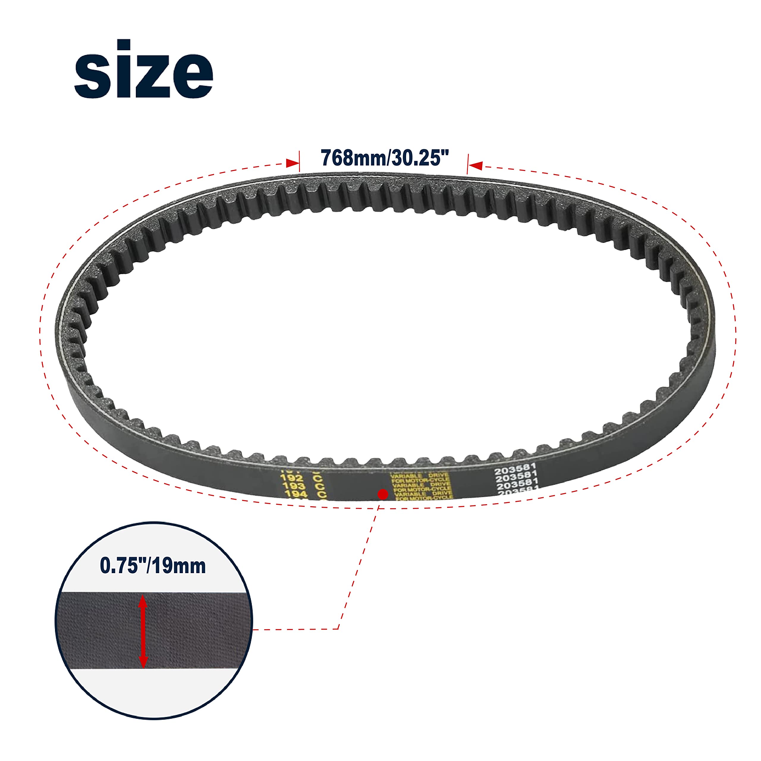 BATONECO Go Kart Belt 20 Series Drive Belt Compatible with Comet
