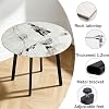 Kitchen Dining Table and Chairs Set 4,Modern Breakfast Bar Table And Chair- Dining Room Sets Back Faux Leather Chair, for Small Spaces Coffee Kitchen meeting table (WHITE-2)