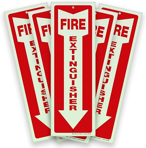 Miniatura 59 de iSYFIX Calcomanías de letreros para extintor de incendios, paquete de 12 calcomanías de vinilo autoadhesivas de alta calidad, laminadas para máxima
