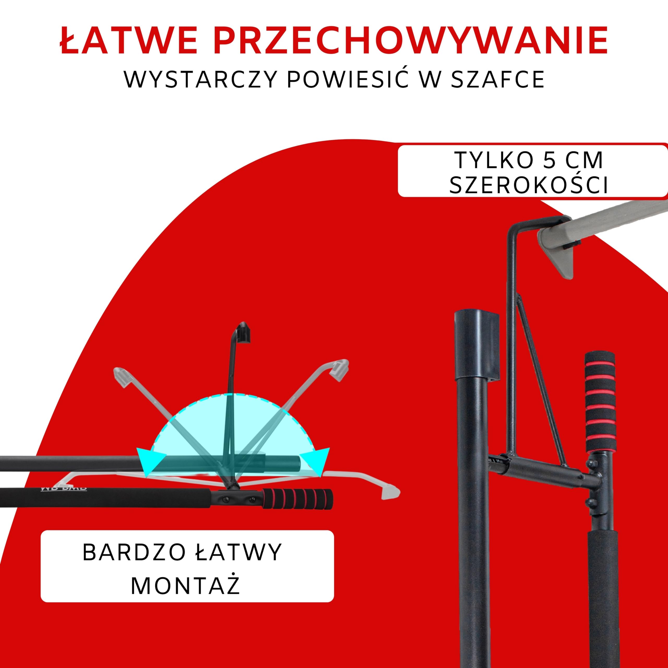 riijk Drążek do podciągania 3 w 1 Premium do drzwi i drążków do dipów i uchwytów do pompek + 20 cm wysokości do pełnego podciągania, stacji kulturystycznej i pull up, drążek do podciągania, rama drzwi