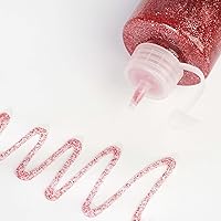 Vista 2 de Efavormart - Botellas sensoriales con purpurina de oro rosa de 4.1 fl oz