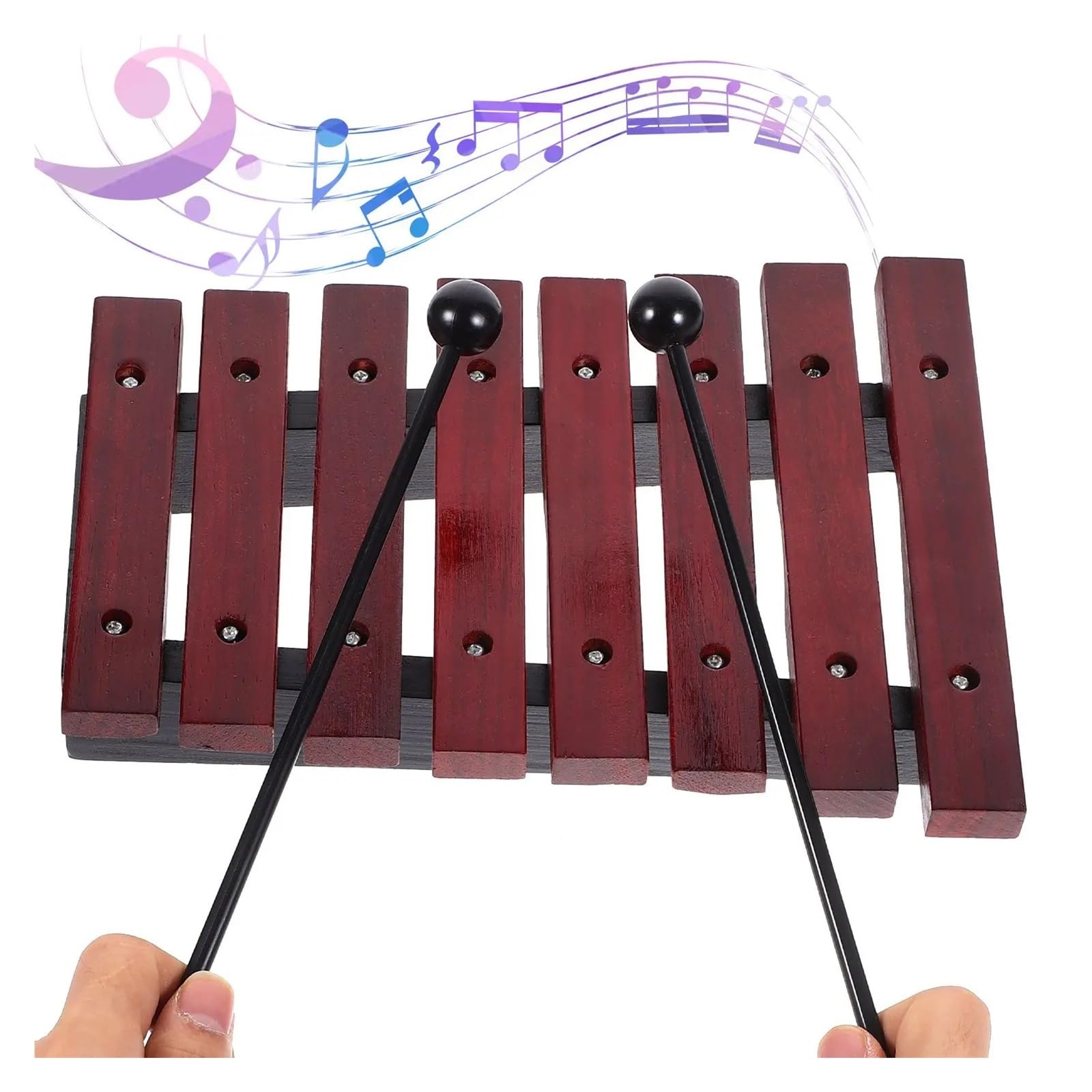 Xilófono Xilófono de percusión ocho notas | Mazos de instrumentos musicales for niños pequeños de piano