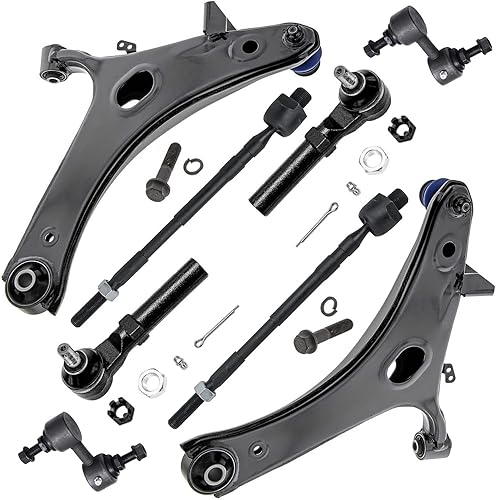 Miniatura 100 de Detroit Axle - Kit de suspensión delantera de 8 piezas para Toyota Sienna 2004-2010, brazos de control inferiores con rótulas interiores exteriores