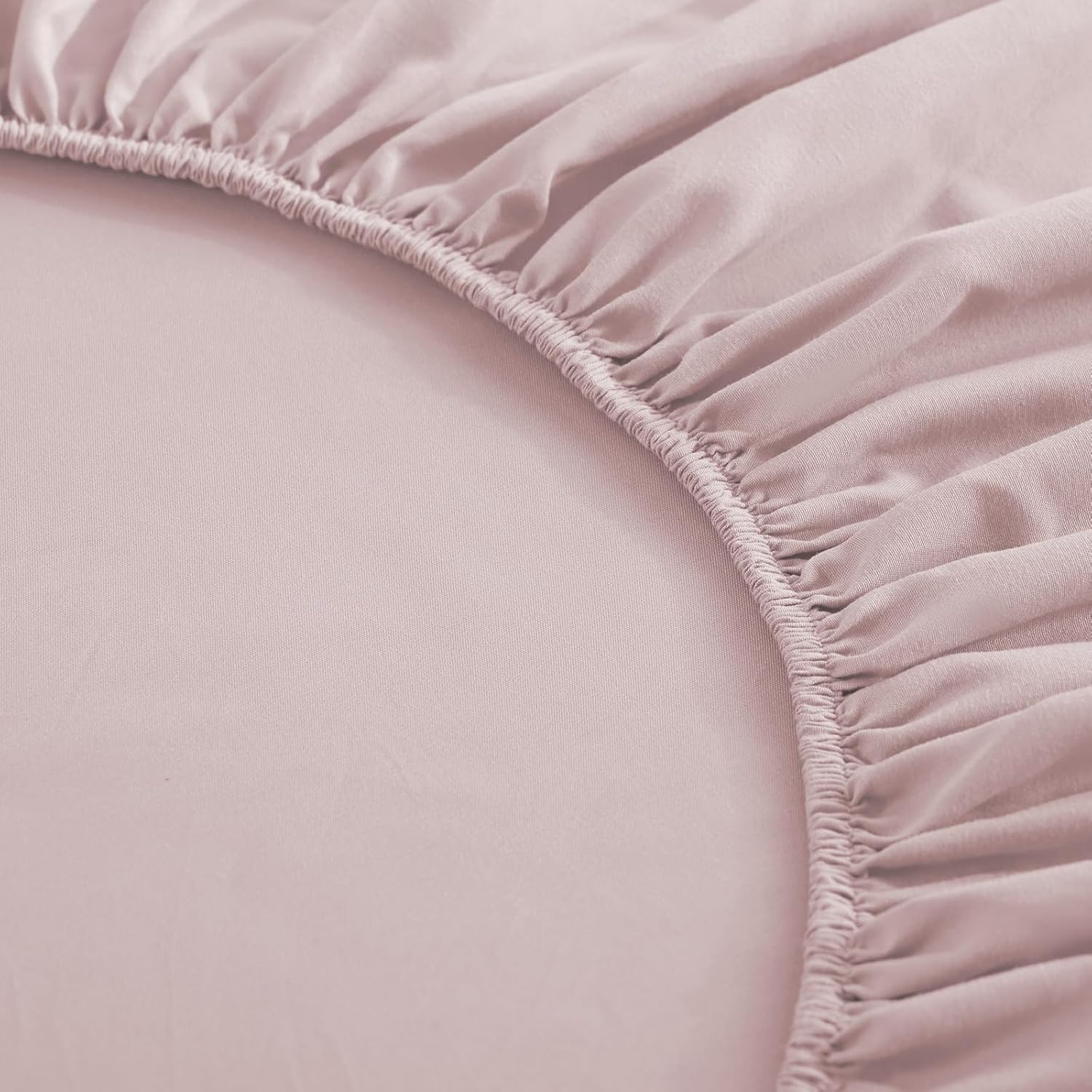 Anibedding 7Pieces Floral King Size Comforter Set, Garden Plant Style Bed in a Bag Pink Flower Bedding Comforter Set with Pillow Case for Bedroom - Image 8