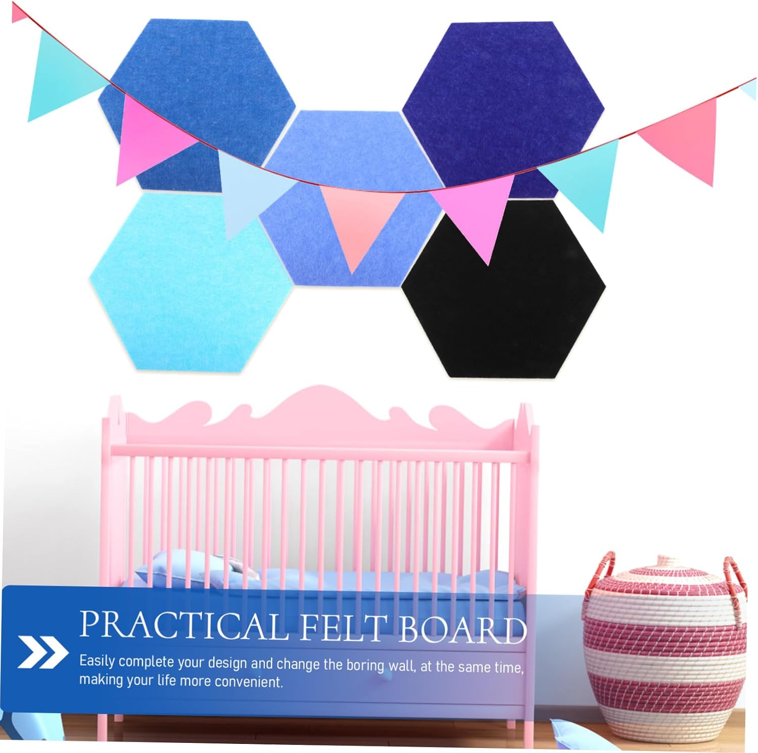Alipis 5pcs Adhesive Display Board Creative Notice Board for Wall Decor and Office