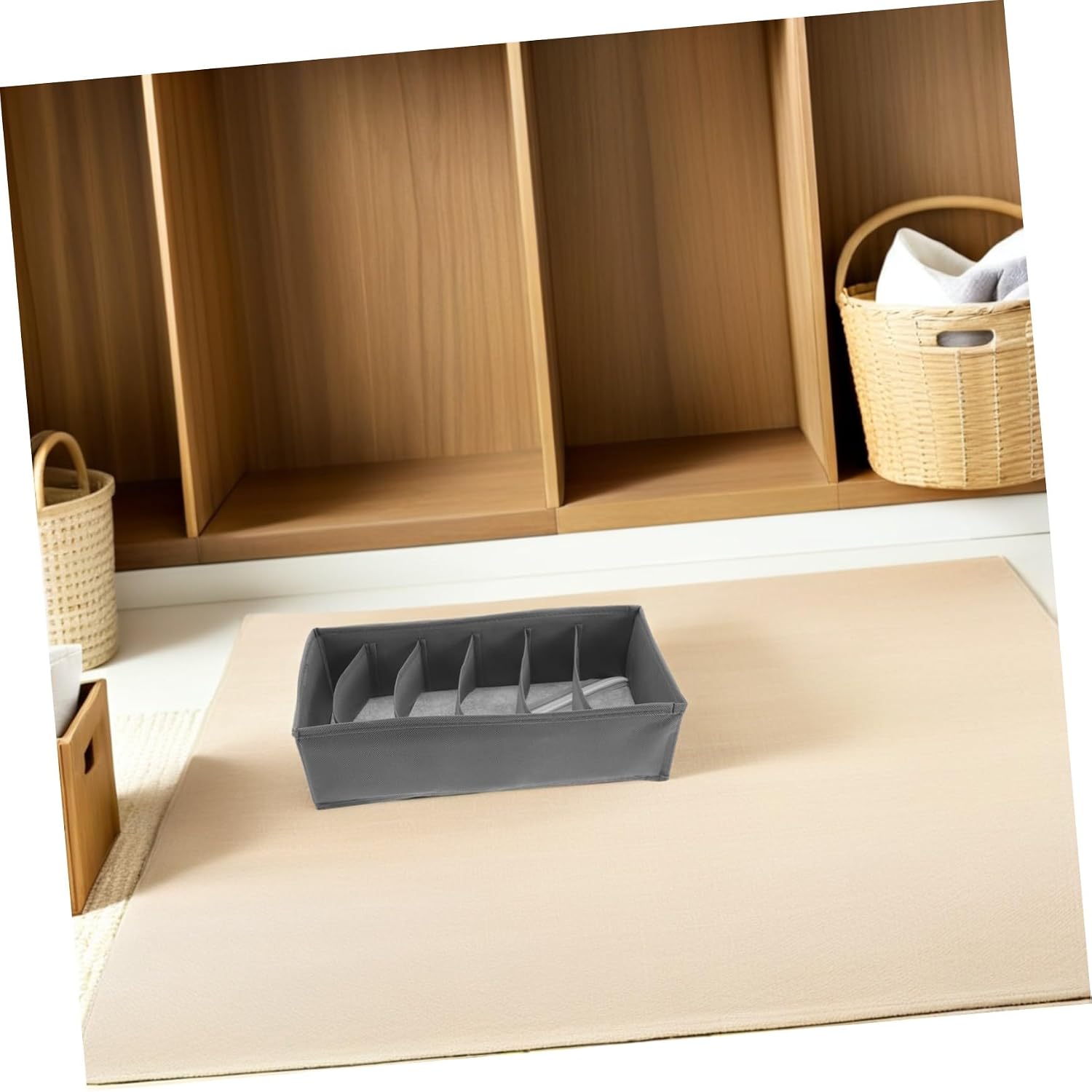 3pcs Foldable Underwear Drawer Organizer Boxes for Closet Storage, Cloth Compartment Storage Bins Preventing Creases, for Ties and Handkerchiefs in Bedroom or Travel